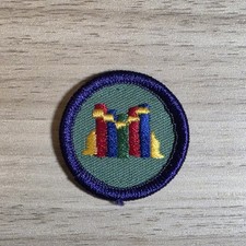 Girl Scout GSA Juniors Reader Merit Badge Books Bookshelf Patch Vtg 90s USED picture