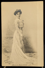 1902 Tsarist Russia Postcard Actress Muzil-Borozdina Photo Helene de Mrosovsky picture