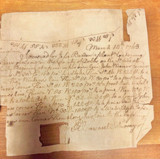RARE 1763 Richard Caswell ALS Survey Document 1st North Carolina Governor picture