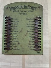Vintage French Style Tin Shopping List Indicator English picture