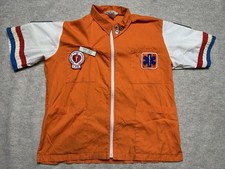 Vintage 70s Dyna Med EMT Shirt Texas Dept Health Johnson & Johnson EMS Patches L picture