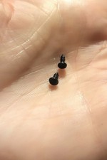 Black Schwinn Vintage Style Bicycle HEAD BADGE SCREWS - ONE PAIR - picture