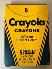 NOS Vintage Crayola 8 Count Crayons Binney & Smith Made in USA  1985 picture