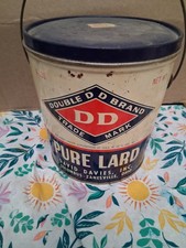 DD Lard 5 Pound Tin Vintage Advertising Candy Container picture