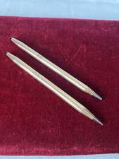 Vintage Cross 14K Gold Filled Ladies Pen Pencil Set Etched Roses Motif Working picture
