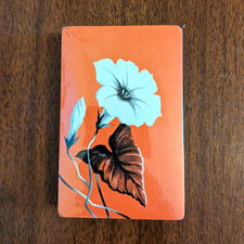 Vintage 1950s Hoyle Playing Cards - Floral MCM Morning Glory Flower picture