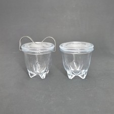 Vintage Jenaer Glas Wagenfeld Glass Egg Coddler German Schott & Gen Mainz SET picture