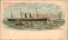 New York City Steamship SS Philadelphia American Line c1905 Private Mailing Card picture
