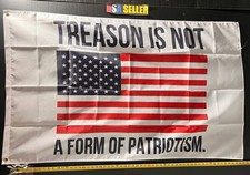 Treason Donald Trump Flag FREE USA Ship Stop Hate Liar Idiot Democrat Sign 3x5’ picture