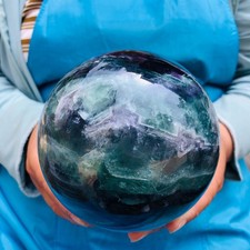 5.12LB Natural Fluorite Ball Crystal Sphere Specimen Mineral Energy Healing picture