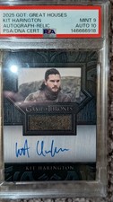 2025 Rittenhouse Game of Thrones Kit Harington Auto Autograph Relic PSA9/Auto 10 picture