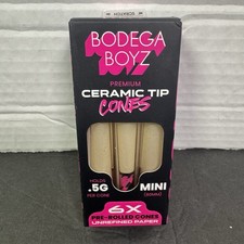 L@@K BODEGA BOYZ PREMIUM 6X MINI REUSABLE PRE-ROLLED CERAMIC TIP CONES picture