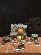 RARE/RET 08' LEMAX HAYDEN’S GENERAL STORE LIGHTED VILLAGE+9 PCS***SEE VIDEO*** picture