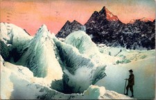 Switzerland Alps Mountain Climber Peaks 1908 1900s Postcard picture