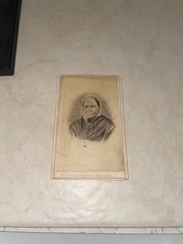 Antique 1860s CDV Photo Bonnet Woman P. Bahl Mansfield OH Revenue Stamp picture