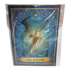 Peacock The Traitors The Dagger Enamel Lapel Pin Promo Card Reality TV Badge picture