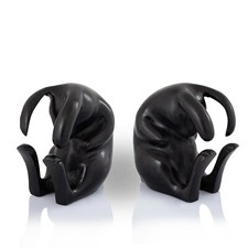 Stylish Brass Beautiful Rabbit Bookends Pair Nature & Whimsy Indoor Home D�c picture