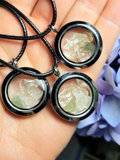 Moldavite & Libyan Glass Locket Pendant picture