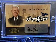 2004 RED SOX THROWBACK THREADS FANS OF THE GAME PETER GAMMONS AUTOGRAPH  picture