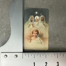 VTG Christ Child Blessing Holy Card 3 Wiseman Star of Bethlehem ITALY Rare 1947 picture
