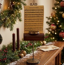 Antique Christmas Decoration Sheet Music Candle Holder