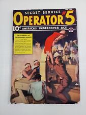 Operator #5 Pulp Magazine Jan-Feb 1938 John Howitt Woman Slingshot Cover picture