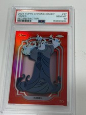 π 2024 Topps Chrome Disney #37 Hades Red Refractor PSA GEM MT 10 pop 1π picture
