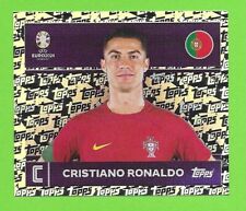 TOPPS Euro 2024 - POR 2 Cristiano Ronaldo - Foil Topps Holo Glitzer Rare Sticker picture