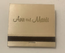 Vintage Ann & Marti Matchbook Full Unstruck Couple Souvenir Love Marriage picture