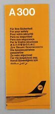 LUFTHANSA AIRBUS A300 VINTAGE AIRLINE SAFETY CARD 1979 LH GERMANY picture
