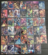 1996 Fleer Marvel Onslaught lot of 41 cards & Bonus Overpower Card Game card picture