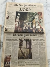 4 Vintage Y2K Newspapers Times 12/31/99 And 1/1/00, NEWSDAY USA Today picture