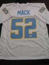 Khalil Mack Los Angeles Chargers Autographed Custom Football Jersey GA coa picture