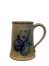 Vintage Cooksburg Pottery Salt Glazed Stoneware Mug Cup Signed 