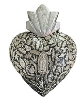 HANDMADE MILAGROS WOOD OUR LADY OF GUADALUPE , MEXICAN FOLK ART , 10