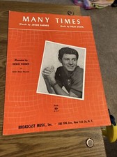Vintage Sheet Music- Many Times, Barnes/Stahl 1953 Eddie fisher picture
