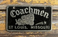 Vintage Cast Aluminum Car Club Plaque COACHMEN St Louis Missouri picture