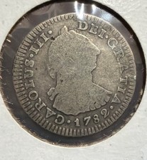 1782 Mo FF Mexico 1 Real Silver Coin-20.2MM—Charles III-KM#78.1 picture