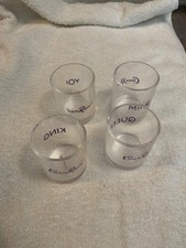 Lot of 5 Crown Royal Shot Glasses Purple Logo Whiskey Barware Collectible Promo  picture