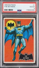 1966 Topps Batman Black Bat #1 The Batman PSA 4 VG-EX RC Batman Rookie picture