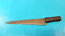 Antique French Sabatier Rue St Honore Chef Knife Stacked Leather WWI Trench Mod picture