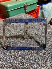California Vintage 1960’s Motorcycle License Frame Harley Davidson Honda Yamaha picture