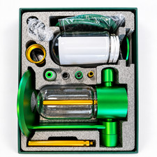 360° Rotating Gravity Hookah Glass Bong Water Pipe Green Standard Box picture