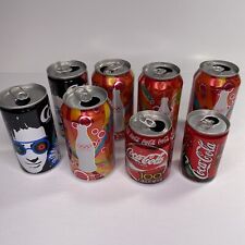 Vintage 1980-1990s Rare Empty Coca Cola Coke Cans From Canada Soda picture