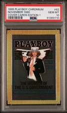 1995 PLAYBOY CHROMIUM #62 NOVEMBER 1980 COVER CARDS EDITION 1 PSA 10 picture