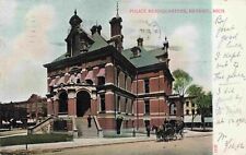 Police Headquarters Station Detroit Michigan Horse & Wagon 1906 MI  Postcard picture