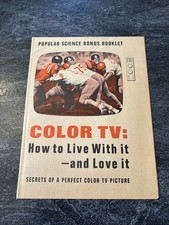 Popular Science Bonus Vintage Booklet Color TV How To Live With It and love It picture