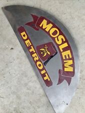 Vintage Detroit Moslem Shriners Metal Sign Display Parade 26” X 10” picture