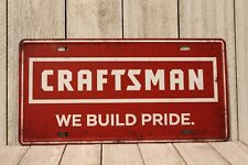 Craftsman Tools License Plate Tin Sign Poster Hardware Store Garage Man Cave Red picture