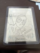 1998 SkyBox Marvel Creators Marc Morrell Sketchagraph Deadpool Sketch- 1/1 picture